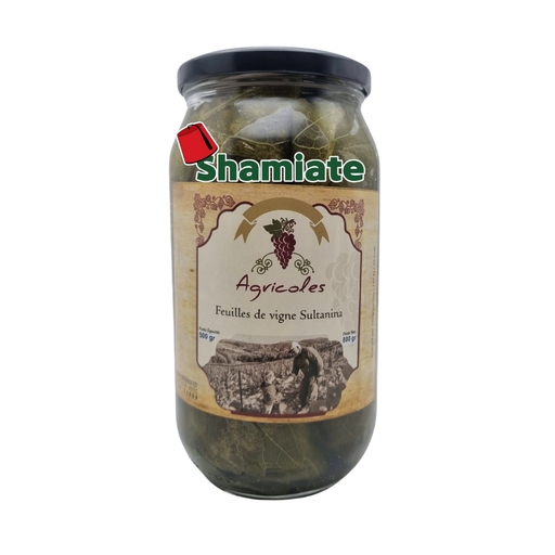 [001675 Grape Leaves (Agricoles, 800 gm, 12 Pièces) Feuilles De Vigne (Agricoles, 800 gm, 12 Pièces) Feuilles De Vigne (Agricoles, 800 gm, 12 Pieces)ورق العنب (اكركولز، 800 جرام، 12 قطعة) ] Grape Leaves (Agricoles, 800 gm, 12 Pièces)