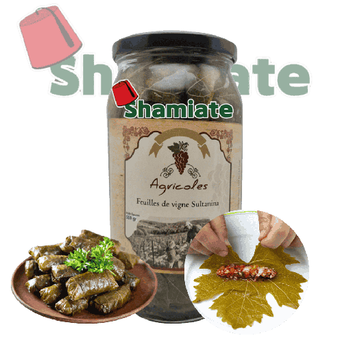 [001675 Grape Leaves (Agricoles, 800 gm, 12 Pièces) Feuilles De Vigne (Agricoles, 800 gm, 12 Pièces) Feuilles De Vigne (Agricoles, 800 gm, 12 Pieces)ورق العنب (اكركولز، 800 جرام، 12 قطعة) ] Grape Leaves (Agricoles, 800 gm, 12 Pièces)