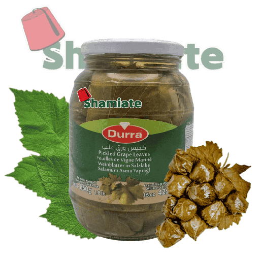 [001737 Vine Leaves (Durra 850 gm, 12 Pieces) Feuilles De Vigne (Durra 850 gm, 12 Pièces) Feuilles De Vigne (Durra 850 gm, 12 Pieces)ورق عنب (درة 850 غرام، 12 قطعة) ] Feuilles De Vigne (Durra 850 gm, 12 Pièces)