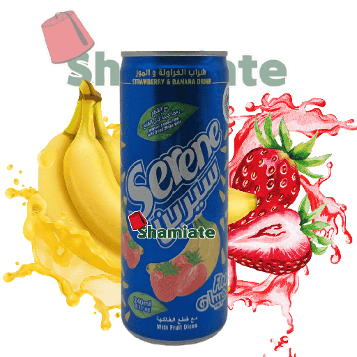 [001757 Banana/Strawberry Juice (Serene, 240 ml, 24 Pack) Jus De Banane/Fraise (Serene, 240 ml, 24 Pièces) Jus De Banane/Fraise (Serene, 240 ml, 24 Pieces)عصير موز/فراولة (سيرين، 240 مل، عبوة من 24) ] عصير موز/فراولة (سيرين، 240 مل، عبوة من 24)