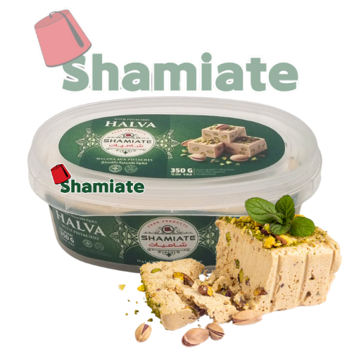 [001779 Halawa (Shamiate, Pistachio, 375 gm, 12 Pieces) Halawa (Shamiate, Pistache, 350 gm, 12 Pièces) Halawa (Shamiate, Pistache, 350 gm, 12 Pieces)حلاوة (شاميات, فستق, 350 غرام, 12 وحدة) ] حلاوة (شاميات, فستق, 350 غرام, 12 وحدة)