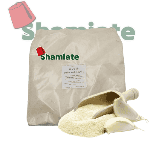 [001810 Ground Garlic (Jasmeen, 500 gm, 1 Pièce) Ail Moulu (Jasmeen, 500 gm, 1 Pièce) Ail Moulu (Jasmeen, 500 gm, 1 Piece)( ياسمين, 500غرام, 1 وحدة)  ثوم ناعم ] Ground Garlic (Jasmeen, 500 gm, 1 Pièce)