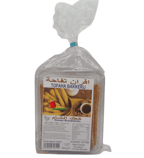 [001921 Bread Sticks (Kaak) (Tofaha, Sesame, 300 gm, 20 Pieces) Bâtonnets De Pain (Kaak) (Tofaha, Sésame, 300 gm, 20 Pièces) Batonnets De Pain (Kaak) (Tofaha, Sesame, 300 gm, 20 Pieces)كعك (تفاحة, سمسم, 300 غرام, 20 وحدة) ] Bâtonnets De Pain (Kaak) (Tofaha, Sésame, 300 gm, 20 Pièces)