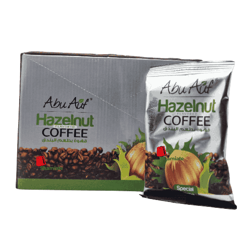 [001927 Arabian Coffee (Abu Auf, Hazelnut Flavor, 100g x 10, 8 Pieces) Café Arabe (Abu Auf, à l'Arôme de Noisette, 100 gmx10, 8 Pièces) Cafe Arabe (Abu Auf, a l'Arome de Noisette, 100 gmx10, 8 Pieces)قهوة عربية (أبو عوف، بطعم البندق، 100 غرام × 10، 8 قطع) ] قهوة عربية (أبو عوف، بطعم البندق، 100 غرام × 10، 8 قطع)