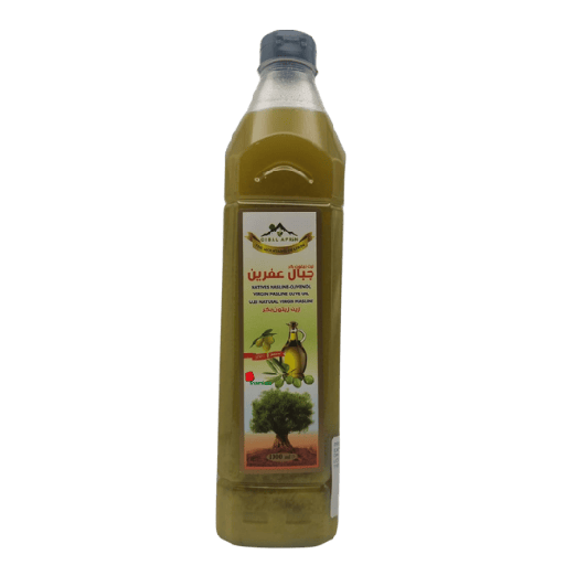 [001974 Olive Oil (Cibal Afrén, Extra Virgin Syrian, 1L, 12 Pieces) Huile D'Olive (Cibal Afrén, Extra Vierge Syrien, 1l, 12 Pièces) Huile D'Olive (Cibal Afren, Extra Vierge Syrien, 1l, 12 Pieces)زيت زيتون (جبال عفرين، بكر سوري، 1 لتر، 12 قطعة) ] زيت زيتون (جبال عفرين، بكر سوري، 1 لتر، 12 قطعة)