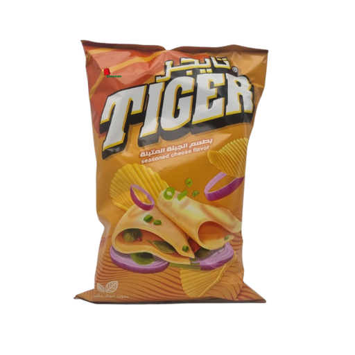 [001978 Chips (Tiger, Spicy Cheese, 90g, 12 Pieces) Chips (Tiger, Fromage Epicé, 90 gm, 12 Pièces) Chips (Tiger, Fromage Epice, 90 gm, 12 Pieces)شيبس (تايجر, جبنة متبلة, 90 غرام, 12 وحدة) ] Chips (Tiger, Spicy Cheese, 90g, 12 Pieces)