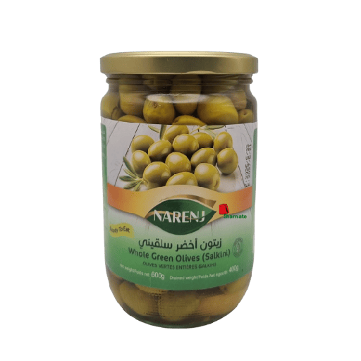 [001996 Salkini Green Olives (Narenj, 600 gm, 12 Pieces) Olives Vertes Salkini  (Narenj, 600 gm, 12 Pièces) Olives Vertes Salkini  (Narenj, 600 gm, 12 Pieces)زيتون سلقيني أخضر (نارينج، 600 غرام، 12 قطعة) ] Olives Vertes Salkini  (Narenj, 600 gm, 12 Pièces)