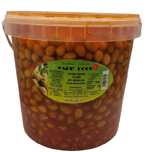 [002012 Moroccan Green Olives (Spicy, 11.60Kg, 1 Piece) Olives Vertes Marocaines (Épicées, 11.60Kg, 1 Pièce) Olives Vertes Marocaines (Epicees, 11.60Kg, 1 Piece)زيتون أخضر مغربي (حار، 11.60 كجم ، قطعة واحدة) ] Moroccan Green Olives (Spicy, 11.60Kg, 1 Piece)