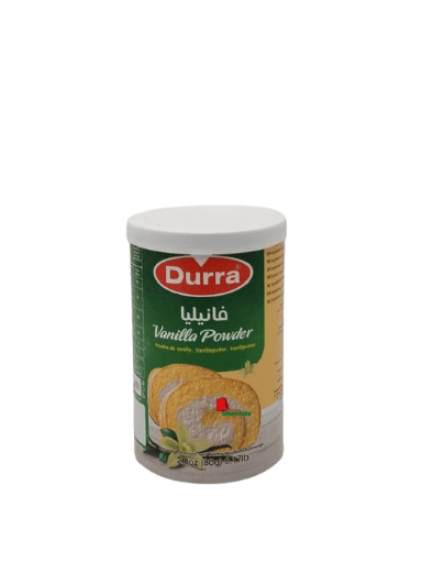 [002050 Vanilla Powder (Durra, Metal Tin, 80 gm, 24 Pieces) Poudre de Vanille (Durra, Boîte Métallique, 80 gm, 24 Pièces) Poudre de Vanille (Durra, Boite Metallique, 80 gm, 24 Pieces)مسحوق الفانيليا (الدرة، علبة معدنية، 80 جم، 24 قطعة) ] Vanilla Powder (Durra, Metal Tin, 80 gm, 24 Pieces)