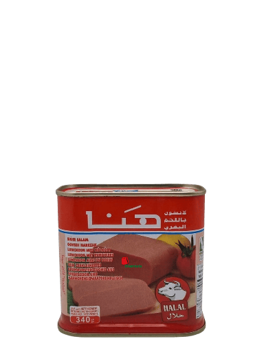 [002059 Luncheon Beef Meat (Hana, 340 gm, 24 Pieces) Luncheon Viande De Boeuf (Hana, 340 gm, 24 Pièces) Luncheon Viande De Boeuf (Hana, 340 gm, 24 Pieces)لحم لانشون بقر معلب (هنا، 340 غرام، 24 قطعة) ] Luncheon Viande De Boeuf (Hana, 340 gm, 24 Pièces)