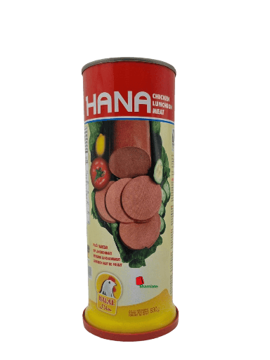 [002063 Luncheon Chicken Meat (Hana, 830 gm, 12 Pieces) Luncheon Viande De Poulet (Hana, 830 gm, 12 Pièces) Luncheon Viande De Poulet (Hana, 830 gm, 12 Pieces)لحم لانشون دجاج معلب (هنا، 830 غرام، 12 قطعة) ] لحم لانشون دجاج معلب (هنا، 830 غرام، 12 قطعة)