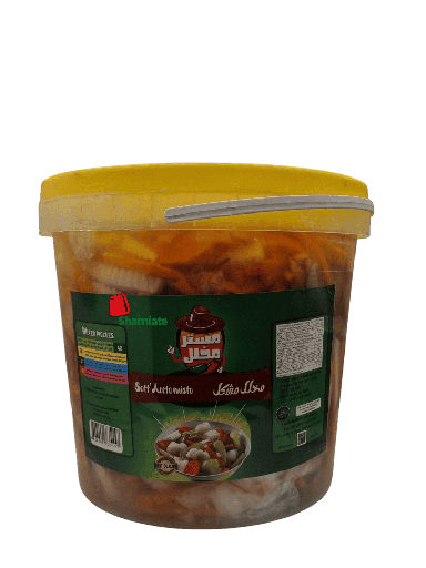 [002098 Pickled Mixed Vegetables (Mester, 10 kg, 1 piece) Légumes Mixtes Marinés (Mester,10 Kg, 1 Pièce) Legumes Mixtes Marines (Mester,10 Kg, 1 Piece)مخلل (كبيس) خضروات مشكلة  (مستر، 10 كجم، قطعة واحدة) ] Pickled Mixed Vegetables (Mester, 10 kg, 1 piece)