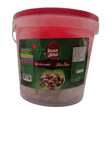 [002099 Pickled Mixed Vegetables (Mester, Hot Sauce, 10 kg, 1 Piece) Légumes Mixtes Marinés (Mester, Sauce Piquante, 10 Kg, 1 Pièce) Legumes Mixtes Marines (Mester, Sauce Piquante, 10 Kg, 1 Piece)مخلل (كبيس) خضروات مشكلة (مستر، بالصلصة الحارة, 10 كلغ, قطعة واحدة) ] Légumes Mixtes Marinés (Mester, Sauce Piquante, 10 Kg, 1 Pièce)