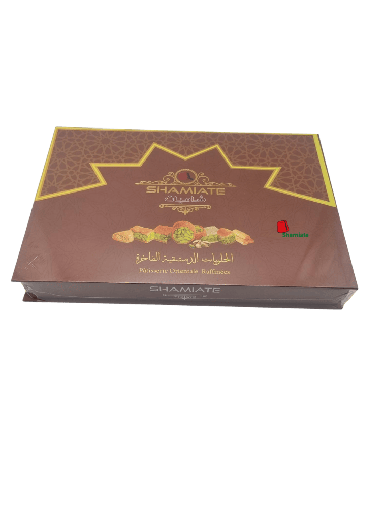 [002152 Oriental Pastry (Shamiate, Mixed Baklawa Extra, 400 gm, 20 Pieces) Pâtisserie Orientale (Shamiate, Baklawa Mixte Extra, 400 gm, 18 Pièces)  Patisserie Orientale (Shamiate, Baklawa Mixte Extra, 400 gm, 18 Pieces)  حلويات سورية فاخرة (شاميات, بقلاوة مشكلة اكسترا, 400 غرام, 20 وحدة) ] Oriental Pastry (Shamiate, Mixed Baklawa Extra, 400 gm, 20 Pieces)