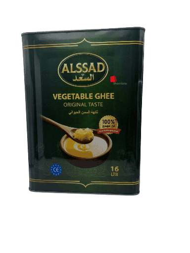 [002160 Ghee - Vegetable Clarified Butter with Animal Flavor - Samen (Alssad, 16 Liters, 1 Piece) Ghee - Beurre Clarifié Végétal Saveur Animal - Samen (Alssad, 16 Litres, 1 Pièce) Ghee - Beurre Clarifie Vegetal Saveur Animal - Samen (Alssad, 16 Litres, 1 Piece)سمنة (السعد,نباتية بنكهة حيوانية ,  16 لتر , 1 وحدة) ] سمنة (السعد,نباتية بنكهة حيوانية ,  16 لتر , 1 وحدة)