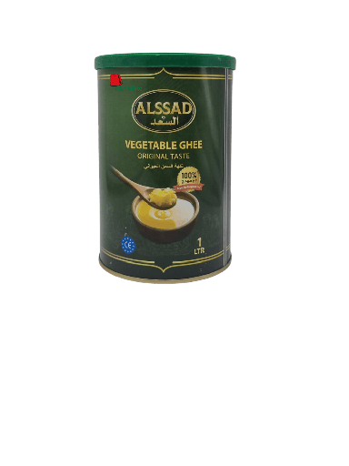 [002161 Ghee - Vegetable Clarified Butter, Animal Flavor - Samen (Alssad, 1 Liter, 12 Pieces) Ghee - Beurre Clarifié Végétal Saveur Animal - Samen (Alssad, 1 Litre, 12 Pièces) Ghee - Beurre Clarifie Vegetal Saveur Animal - Samen (Alssad, 1 Litre, 12 Pieces)سمنة (السعد,نباتية بنكهة حيوانية ,  1 لتر , 12 وحدة) ] Ghee - Vegetable Clarified Butter, Animal Flavor - Samen (Alssad, 1 Liter, 12 Pieces)