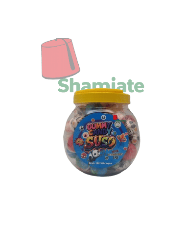 [002179 Gummy Candy (Suso, 18gm x 50 x 8 Pieces) BONBONS GÉLIFIÉS (Gummy Candy Suso, 18gm x 50 x 8 Pièces) BONBONS GELIFIES (Gummy Candy Suso, 18gm x 50 x 8 Pieces)حلوى جيلاتينية (سوسو، 18 جم × 50 × 8 قطع) ] BONBONS GÉLIFIÉS (Gummy Candy Suso, 18gm x 50 x 8 Pièces)