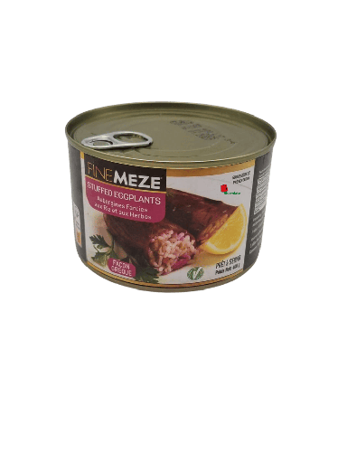 [002188 Canned Eggplant (Stuffed with Rice and Herbs) (Finemeze, 400g, 24 Pieces) Aubergine en Conserve (Farcies aux Riz et aux Herbes) (Finemeze, 400 gm, 24 Pièces) Aubergine en Conserve (Farcies aux Riz et aux Herbes) (Finemeze, 400 gm, 24 Pieces)باذنجان معلب (محشي بالأرز والأعشاب) (فينميز، 400 غرام، 24 قطعة) ] Canned Eggplant (Stuffed with Rice and Herbs) (Finemeze, 400g, 24 Pieces)