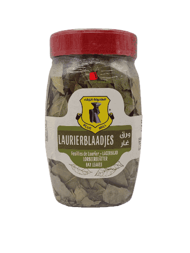 [002201 Bay Leaf (Blue Mill, 100 gm, 12 Pieces) Feuille De Laurier (Bleue Mill, 100 gm, 12 Pièce) Feuille De Laurier (Bleue Mill, 100 gm, 12 Piece)ورق الغار (بلو ميل، 100 غرام، 12 قطعة) ] ورق الغار (بلو ميل، 100 غرام، 12 قطعة)