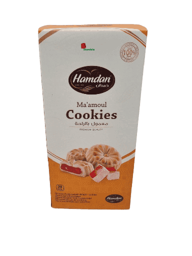 [002202 Maamoul Raha (Hamdan, 20 x 20 gm, 12 Pieces) Maamoul Raha (Hamdan, 20 x 20 gm, 12 Pièces) Maamoul Raha (Hamdan, 20 x 20 gm, 12 Pieces)معمول راحة (حمدان، 20 × 20 جم، 12 قطعة) ] Maamoul Raha (Hamdan, 20 x 20 gm, 12 Pièces)