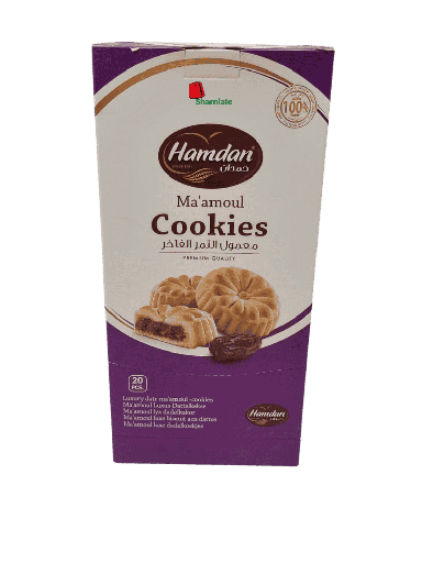 [002203 Date Maamoul (Hamdan, 20 x 20 gm, 12 Pieces) Maamoul Aux Dattes (Hamdan, 20 x 20 gm, 12 Pièces) Maamoul Aux Dattes (Hamdan, 20 x 20 gm, 12 Pieces)معمول التمر (حمدان، 20 × 20 جم، 12 قطعة) ] Date Maamoul (Hamdan, 20 x 20 gm, 12 Pieces)