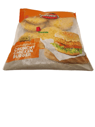 [002225 Crunchy Chicken Burger (Tammo's Food, 720g x 12 Pieces) Burger au Poulet Croustillant (Tammo's Food, 720 gm x 12 Pièces) Burger au Poulet Croustillant (Tammo's Food, 720 gm x 12 Pieces)برجر دجاج مقرمش (تموز فود، 720 غرام × 12 قطعة) ] Crunchy Chicken Burger (Tammo's Food, 720g x 12 Pieces)