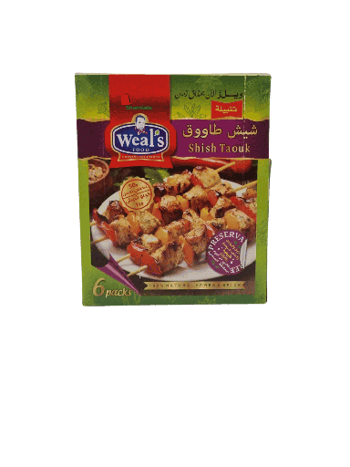 [002244 Chich Taouk Spices (Weal's Food, 6 x 40g, 1 Piece) Épices Chich Taouk ( Weal's Food, 6 x 40 gm, 1 Pièce) Epices Chich Taouk ( Weal's Food, 6 x 40 gm, 1 Piece)بهارات شيش طاووق (ويلز فود، 6 × 40 غرام، قطعة واحدة) ] بهارات شيش طاووق (ويلز فود، 6 × 40 غرام، قطعة واحدة)