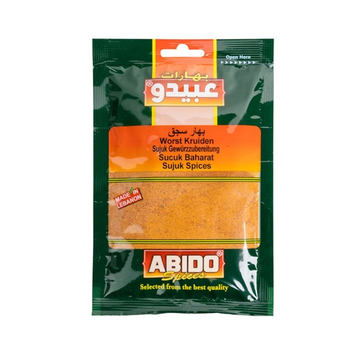 [2892 Sausages Spices (Sujuk) (Abido, 50 gm, 10 Pieces) Épices Saucisses (Sujuk) (Abido, 50 gm, 10 Pièces) Epices Saucisses (Sujuk) (Abido, 50 gm, 10 Pieces)بهارات سجق (عبيدو, بلا, 50 غرام, 10 وحدات) ] Épices Saucisses (Sujuk) (Abido, 50 gm, 10 Pièces)