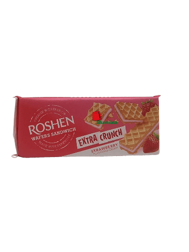 [002268 Extra Crunch Waffles,Sandwich, 2081 (Roshen Wafers, Strawberry, 142g, 15 Pieces) Gaufres Extra Croustillantes, Sandwich, 2081(Roshen Wafers, Fraise, 142 gm, 15 Pièces) Gaufres Extra Croustillantes, Sandwich, 2081(Roshen Wafers, Fraise, 142 gm, 15 Pieces) ويفر اكسترا مقرمش، سندويتش، 2081( روشن،فراولة، 142 غرام، 15 قطعة) ] Extra Crunch Waffles,Sandwich, 2081 (Roshen Wafers, Strawberry, 142g, 15 Pieces)