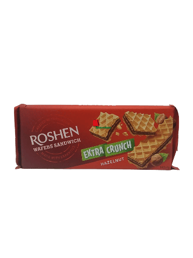 [002271 Extra Crunch Waffles,Sandwich, 7469 (Roshen Wafers, Hazelnut, 142g, 15 Pieces) Gaufres Extra Croustillantes, Sandwich, 7469 (Roshen Wafers, Noisette, 142 gm, 15 Pièces) Gaufres Extra Croustillantes, Sandwich, 7469 (Roshen Wafers, Noisette, 142 gm, 15 Pieces) ويفر اكسترا مقرمش، سندويتش، 7469 (رقائق روشن، بندق، 142 غرام، 15 قطعة) ] Gaufres Extra Croustillantes, Sandwich, 7469 (Roshen Wafers, Noisette, 142 gm, 15 Pièces)
