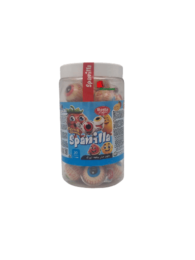 [002315 Jelly Candies , Fruit-Flavored (Spanilla, Eyeball Gummy, 30 x 20 pieces) Bonbons Gélifié, aux Fruits (Spanilla, Eyeball Gummy, 30x20 Pièces) Bonbons Gelifie, aux Fruits (Spanilla, Eyeball Gummy, 30x20 Pieces)حلوى جيلي بنكهة الفواكه (سبانيلا، جيلاتينية على شكل عين، 30 × 20 قطعة) ] Jelly Candies , Fruit-Flavored (Spanilla, Eyeball Gummy, 30 x 20 pieces)