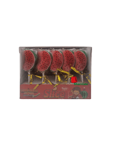 [002317 Watermelon Slice Lollipops (Resta Pop, 30 x 12 pieces) Sucettes aux Pastèque, Slice (Resta Pop, 30X12 Pièces) Sucettes aux Pasteque, Slice (Resta Pop, 30X12 Pieces)مصاصات شرائح البطيخ (ريستا بوب، 30 × 12 قطعة) ] Sucettes aux Pastèque, Slice (Resta Pop, 30X12 Pièces)