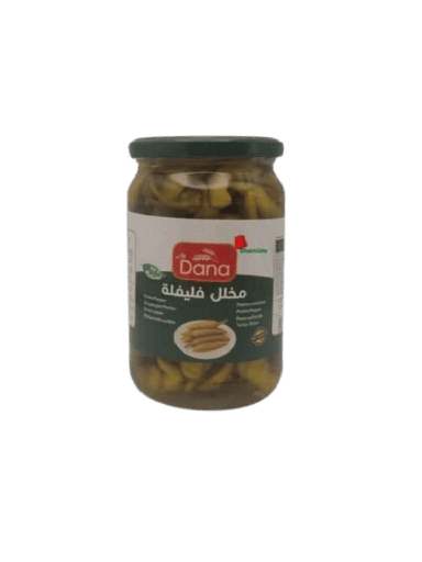 [002338 Pickled Hot Peppers (Dana, 650 gm, 12 Pieces) Piments Fort Marinés (Dana, 650 gm, 12 Pièces) Piments Fort Marines (Dana, 650 gm, 12 Pieces)(مخلل كبيس فليفلة حار (دانا, 650 غرام, 12 وحدة ] (مخلل كبيس فليفلة حار (دانا, 650 غرام, 12 وحدة