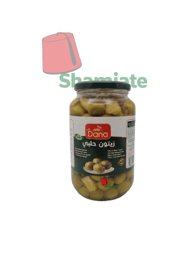 [002443 Halabi Green Olives (Dana, 1050g, 12 Pieces) Olives Vertes Halabi (Dana, 1050 gm, 12 Pièces) Olives Vertes Halabi (Dana, 1050 gm, 12 Pieces)زيتون حلبي أخضر (دنا، 1050 جم، 12 قطعة) ] زيتون حلبي أخضر (دنا، 1050 جم، 12 قطعة)