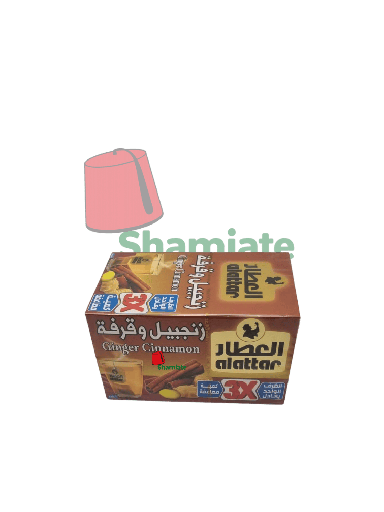 [002454 Ginger and Cinnamon Tea (Alattar, Tea Bags, 12 x 18g, 24 Count) Thé aux Gingembre et Cannelle (Alattar, En Sachets, 12 x 18gm, 24 Pièces) The aux Gingembre et Cannelle (Alattar, En Sachets, 12 x 18gm, 24 Pieces)شاي الزنجبيل والقرفة (العطار، أكياس، 12 × 18 جم، 24 علبة) ] Thé aux Gingembre et Cannelle (Alattar, En Sachets, 12 x 18gm, 24 Pièces)