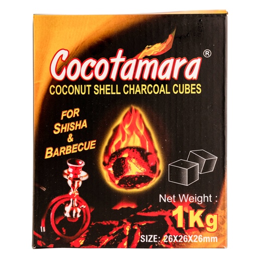 [2960 Shishaa Charcoal (Cocotamara, 26 x 26 x 26 mm, 1 Kg, 15 Pieces) Charbon Shisha (Cocotamara, 26 x 26 x 26 mm, 1 Kg, 15 Pièces) Charbon Shisha (Cocotamara, 26 x 26 x 26 mm, 1 Kg, 15 Pieces)فحم شيشة (كوكوتامارا, 26 x 26 x 26 ملم, 1 كلغ, 15 وحدة) ] فحم شيشة (كوكوتامارا, 26 x 26 x 26 ملم, 1 كلغ, 15 وحدة)