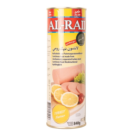 [860 Canned Poultry Luncheon (Al Raii, 840 gm, 12 Pieces) Luncheon Viande De Poulet (Al Raii, 840 gm, 12 Pièces) Luncheon Viande De Poulet (Al Raii, 840 gm, 12 Pieces)لحم دجاج معلب (الراعي, بلا, 840 غرام, 12 وحدة) ] Luncheon Viande De Poulet (Al Raii, 840 gm, 12 Pièces)