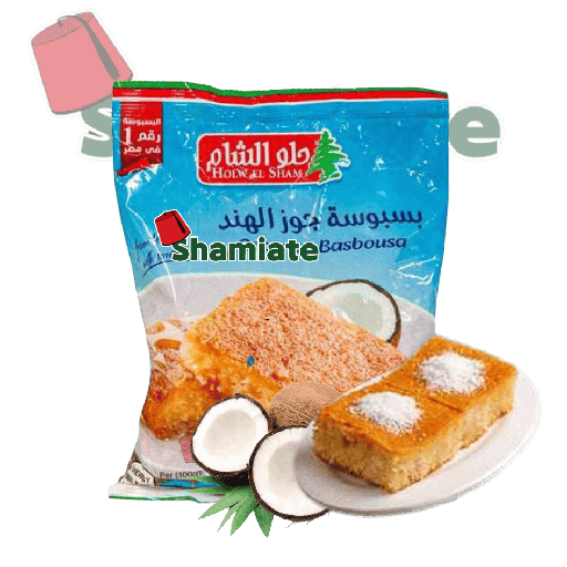 [2999 Basboussa (Holw El Sham, Coconut, 380 gm, 24 Pieces) Basboussa (Holw El Sham, Noix de Coco, 380 gm, 24 Pièces) Basboussa (Holw El Sham, Noix de Coco, 380 gm, 24 Pieces)بسبوسة (حلو الشام, جوز الهند, 380 غرام, 24 وحدة) ] بسبوسة (حلو الشام, جوز الهند, 380 غرام, 24 وحدة)