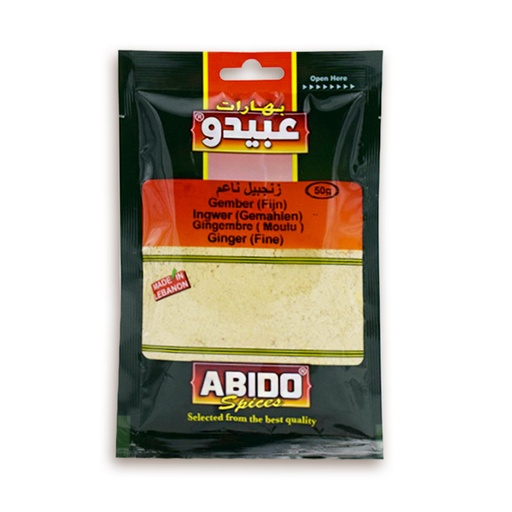[5152 Ground Ginger (Abido, 50 gm, 10 Pieces) Gingembre Moulu (Abido, 50 gm, 10 Pièces) Gingembre Moulu (Abido, 50 gm, 10 Pieces)زنجبيل ناعم (عبيدو, بلا, 50 غرام, 10 وحدات) ] Gingembre Moulu (Abido, 50 gm, 10 Pièces)