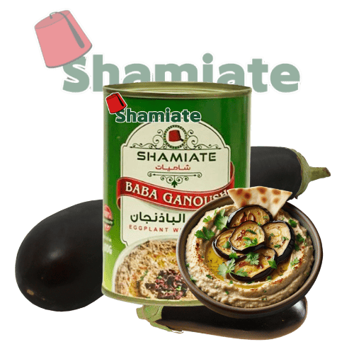 [5329 Eggplant Caviar (Shamiate, 400 gm, 24 Pieces) Caviar D’aubergine (Baba Ghanouj) (Shamiate, 400 gm, 24 Pièces) Caviar D'aubergine (Baba Ghanouj) (Shamiate, 400 gm, 24 Pieces)بابا غنوج (شاميات, بلا, 400 غرام, 24 وحدة) ] Caviar D’aubergine (Baba Ghanouj) (Shamiate, 400 gm, 24 Pièces)