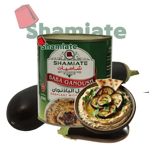 [5551 Eggplant Caviar (Shamiate, 850 gm, 12 Pieces) Caviar D’aubergine (Baba Ghanouj) (Shamiate, 850 gm, 12 Pièces) Caviar D'aubergine (Baba Ghanouj) (Shamiate, 850 gm, 12 Pieces)بابا غنوج (شاميات, بلا, 850 غرام, 12 وحدة) ] Caviar D’aubergine (Baba Ghanouj) (Shamiate, 850 gm, 12 Pièces)