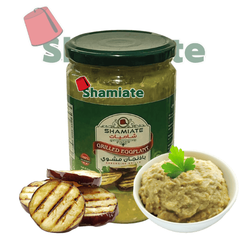[5552 Grilled Eggplant Puree (Shamiate, 650 gm, 12 Pieces) Purée D’aubergine Grillé (Shamiate, 650 gm, 12 Pièces) Puree D'aubergine Grille (Shamiate, 650 gm, 12 Pieces)باذنجان مشوي (شاميات, بلا, 650 غرام, 12 وحدة) ] Grilled Eggplant Puree (Shamiate, 650 gm, 12 Pieces)